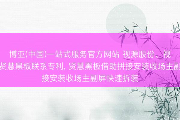 博亚(中国)一站式服务官方网站 视源股份、视睿电子肯求贤慧黑板联系专利， 贤慧黑板借助拼接安装收场主副屏快速拆装