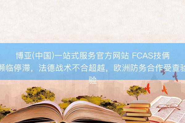 博亚(中国)一站式服务官方网站 FCAS技俩濒临停滞，法德战术不合超越，欧洲防务合作受查验